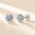 Brilliance Moissanite Stud Earrings, 925 Sterling Silver