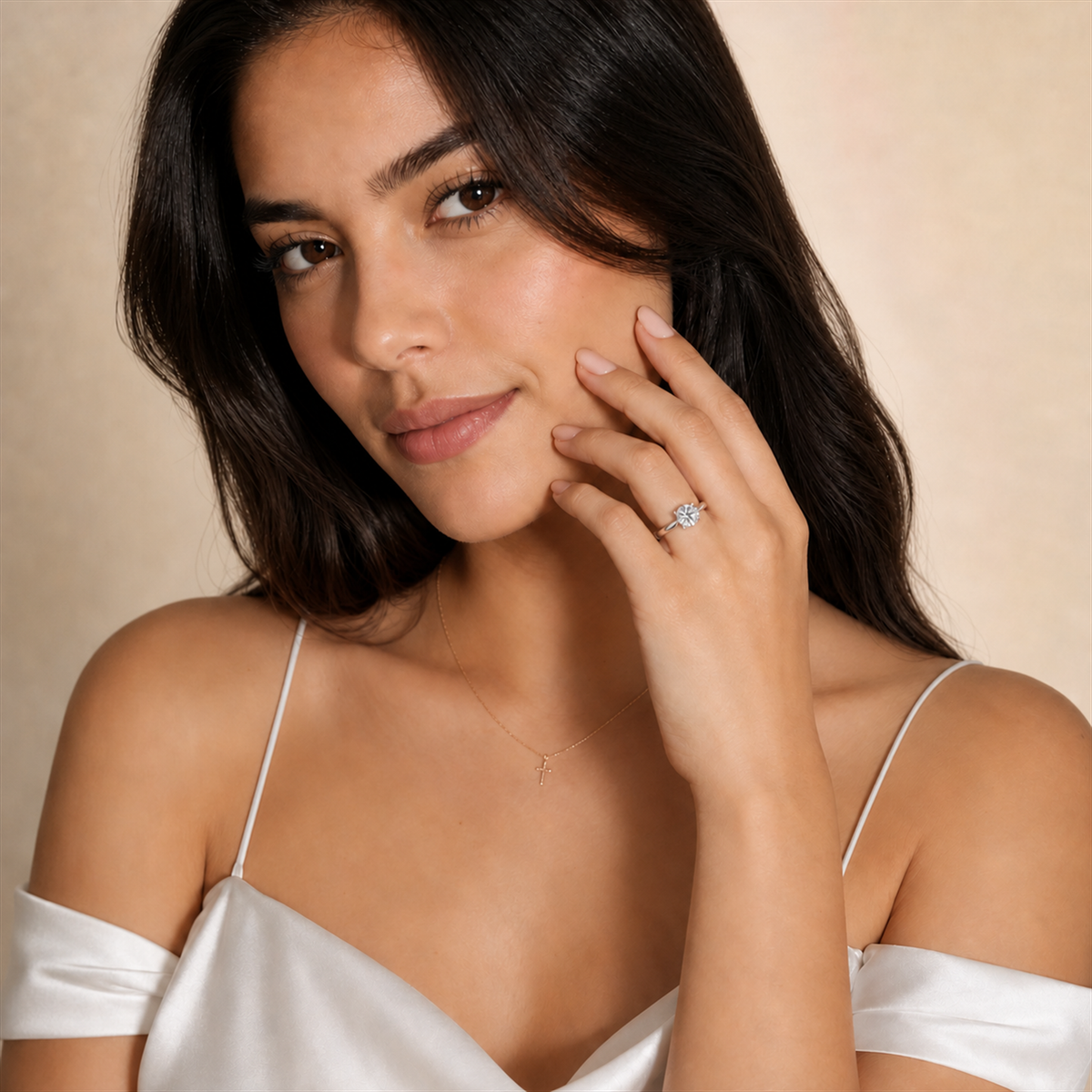 Classic Solitaire Moissanite Ring, S925 Sterling Silver